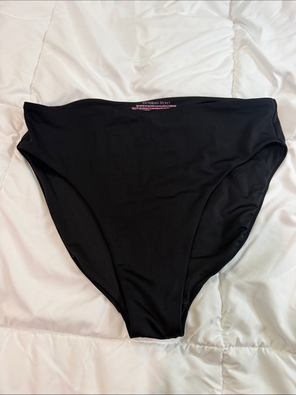 Victoria's Secret Black High-Waist Full Coverage Swim